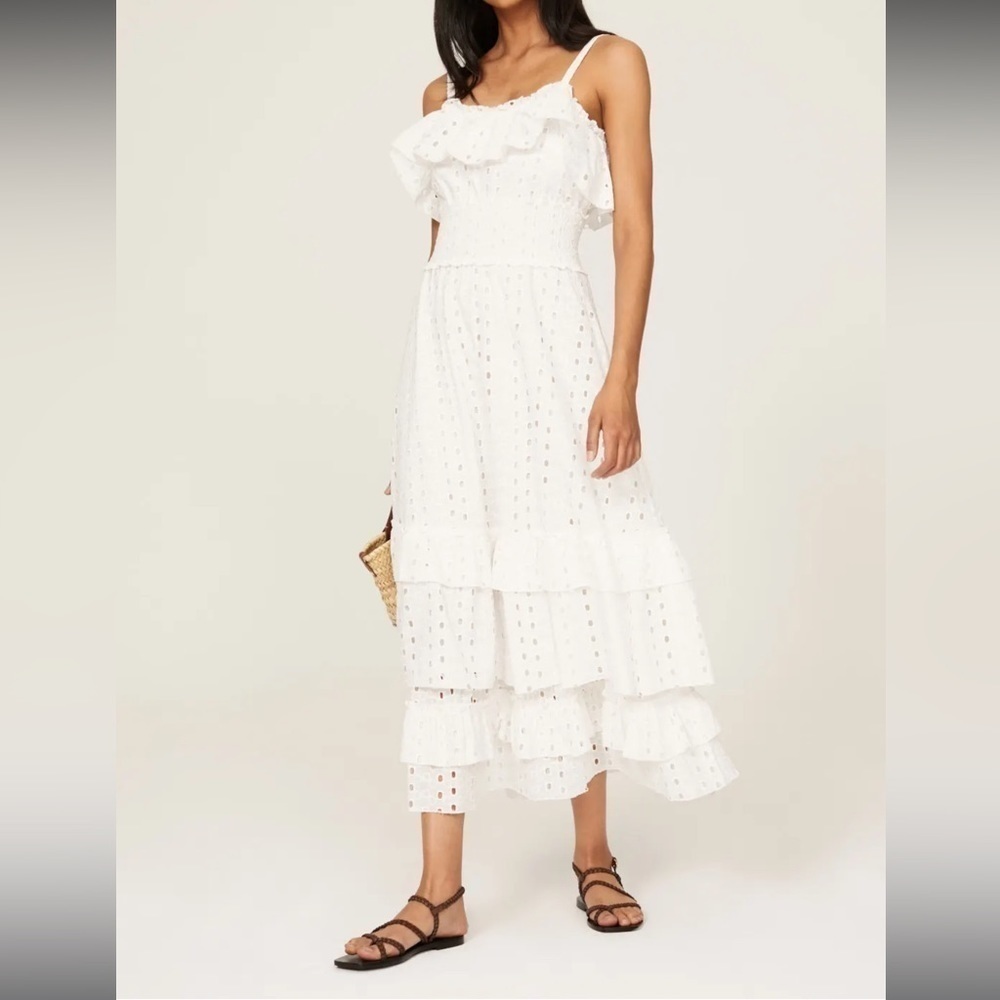 Slate & Willow White Ruffle Dress.